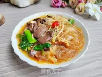 Make Duck blood fan soup step 9