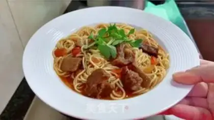 Make Tomato oxen noodles step 15