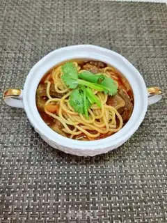 Make Tomato oxen noodles step 17