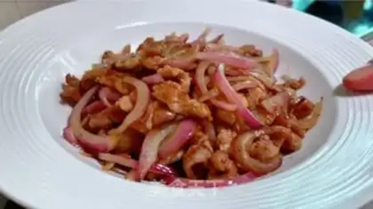 Make Onion fried meat step 10