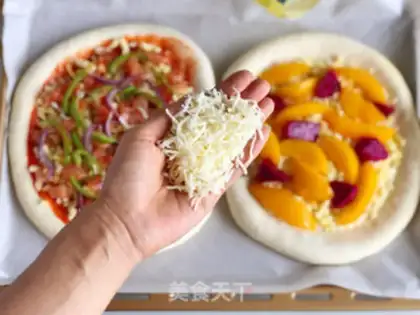 Make Two homemade deep pizzas step 7