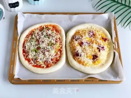Make Two homemade deep pizzas step 8