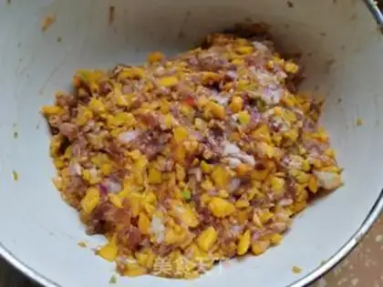 Make Pumpkin meat dumplings step 4