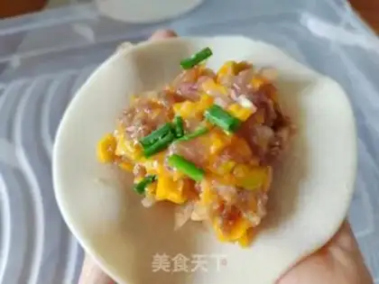 Make Pumpkin meat dumplings step 5