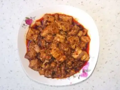 Make Spicy tofu shrimp step 6