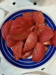 Make The salty version of tomato fried eggs step 0