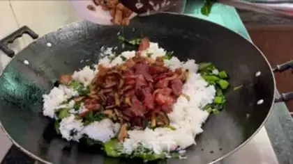 Make Blue salami fried rice step 13