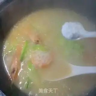 Make Smelt shrimp congee step 10