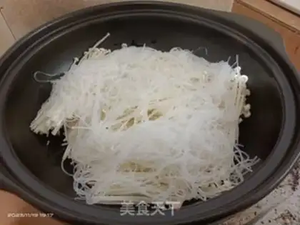 Make Garlic golden mushroom fan shrimp step 10