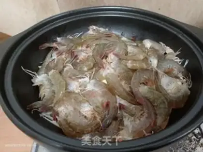 Make Garlic golden mushroom fan shrimp step 12