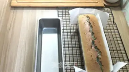 Make Black and sesame early cake step 19