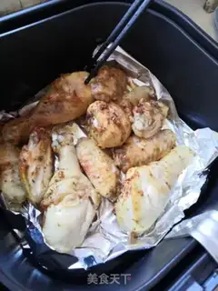 Make Air frying pan, chicken wings, chicken legs step 5