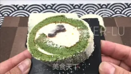 Make Coconut with a Swiss roll step 38