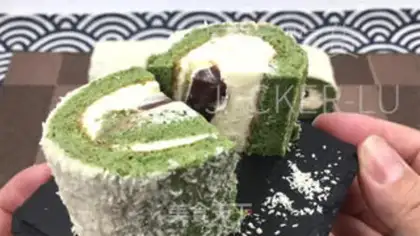 Make Coconut with a Swiss roll step 39