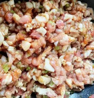 Make Scalloping meat spinach box step 5