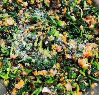 Make Scalloping meat spinach box step 7