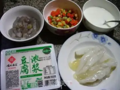 Make Cream squid and shrimp scab step 0