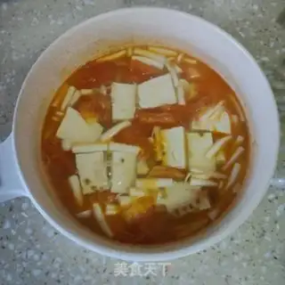 Make Seafood mushroom tofu soup step 7