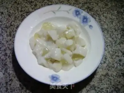 Make Cream squid and shrimp scab step 1