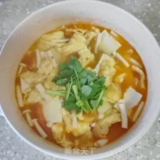 Make Seafood mushroom tofu soup step 10