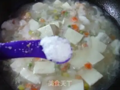 Make Cream squid and shrimp scab step 8