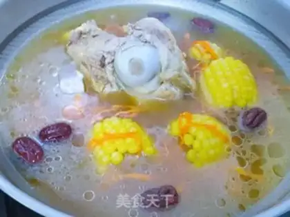 Make Porridge and pork soup step 7