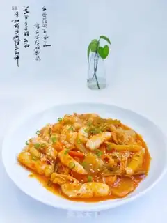Make Hot fried rice cake step 7
