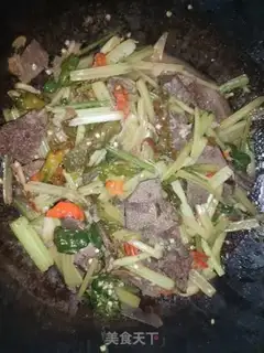 Make Celery fried liver step 4
