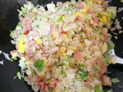 Make Gold and silver egg fried rice step 5