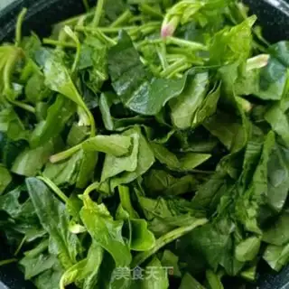 Make Cooking veggie spinach step 1