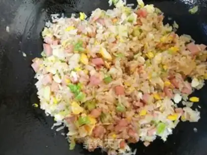 Make Gold and silver egg fried rice step 6