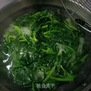 Make Cooking veggie spinach step 12