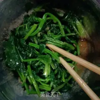Make Cooking veggie spinach step 14