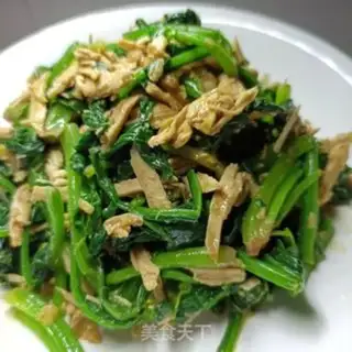 Make Cooking veggie spinach step 17