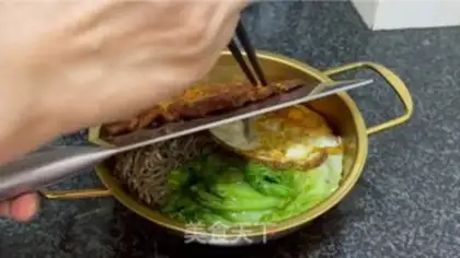 Make Chicken steak barley noodles step 12
