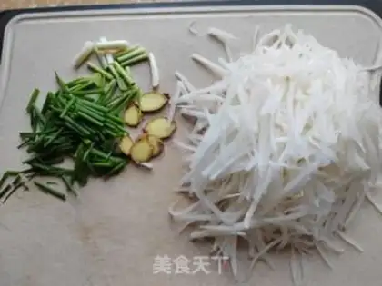 Make Egg radish and soup step 1