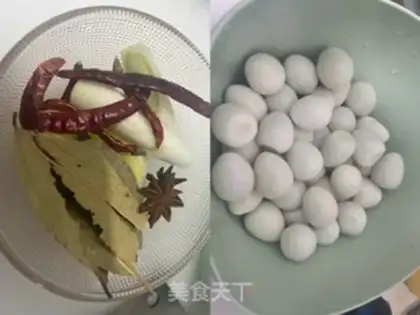 Make Red roast quail eggs step 2