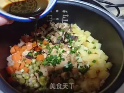 Make Chicken-legged potato rice step 9