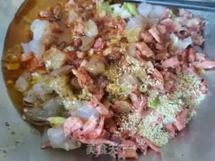 Make Three fresh dumplings of colour step 1