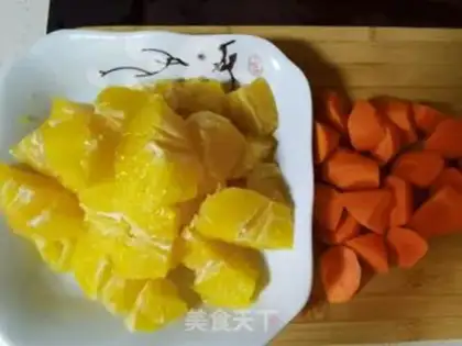 Make Carrot orange juice step 1