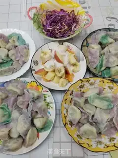 Make Three fresh dumplings of colour step 13