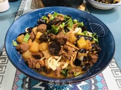 Make Red beef noodles step 8