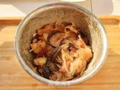 Make A wide-range mushroom steam chicken step 6