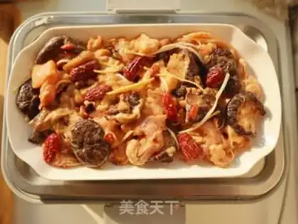Make A wide-range mushroom steam chicken step 7
