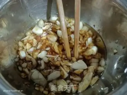 Make The golden mushroom fans skating meat step 10