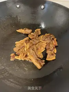 Make Tea mushroom fried meat step 4