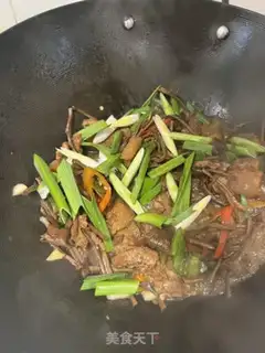 Make Tea mushroom fried meat step 9