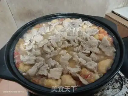 Make The golden mushroom fans skating meat step 18