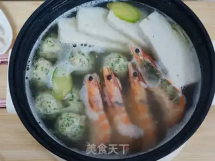 Make One person eats a pot of light soup step 3
