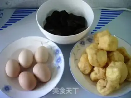Make ♪ Black-mucked eggs burning tofu ♪ step 0